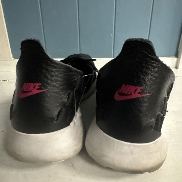 Nike‎ Mens 10 Roshe Run Running Shoes Black 555602-002 Low Top Woven Lace Up - Picture 6 of 10